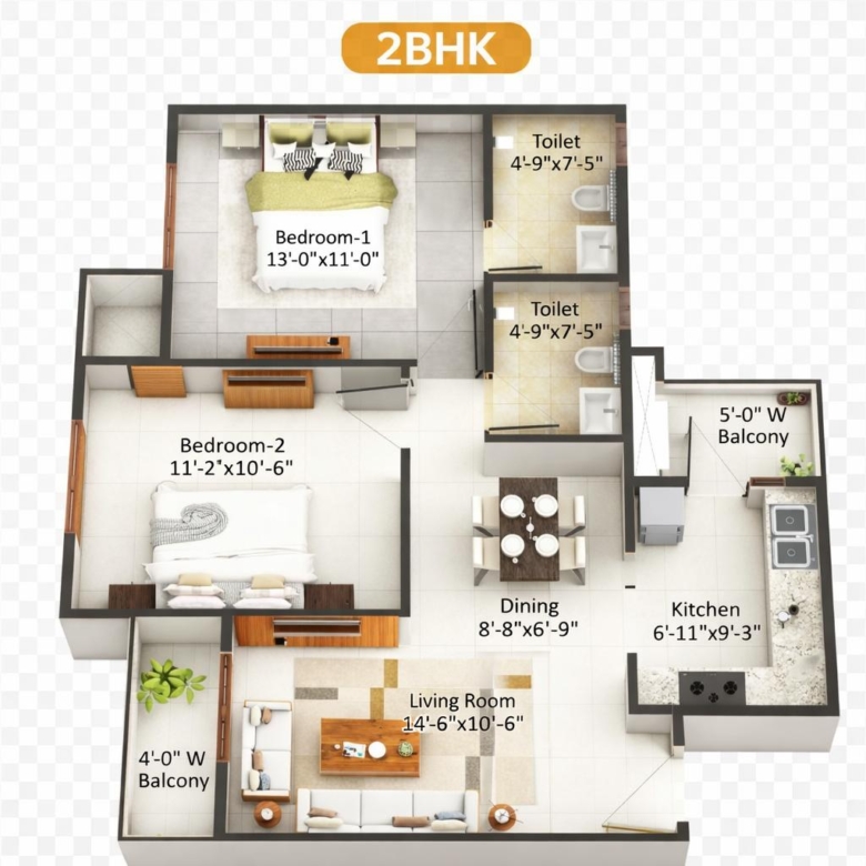2bhk flat in sanskruti developers